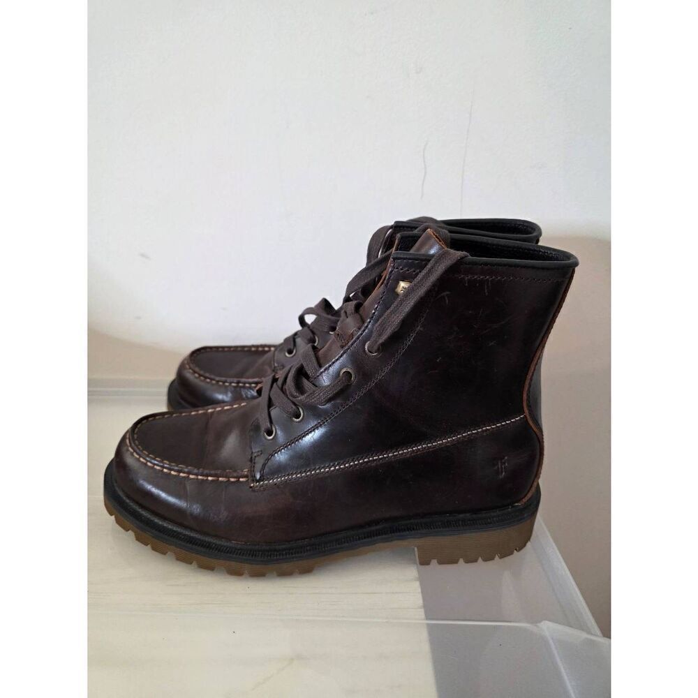 Frye Pine Lug Black Leather Workboot Mens 9